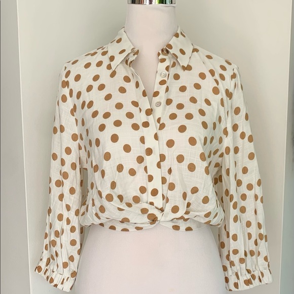Zara Tops - Zara Polka Dot Blouse S